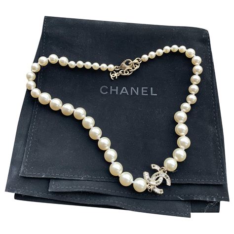 collier perles chanel|collier chanel vintage.